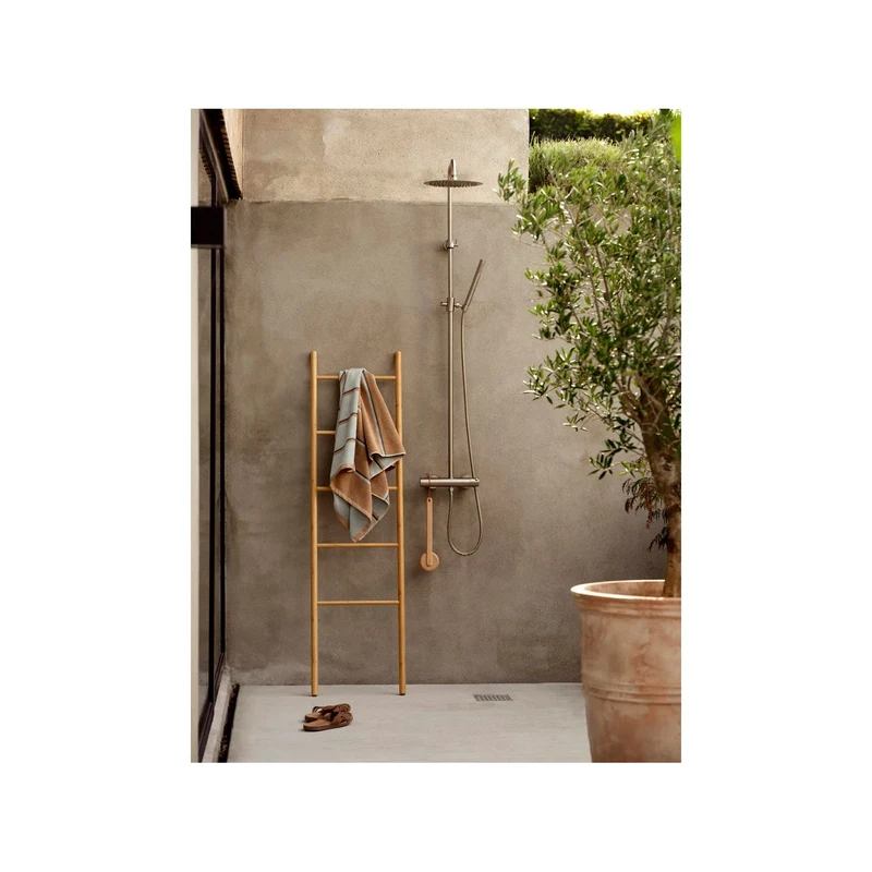 Zone Denmark Badehandtuch Sauna 70x140 Camel/Ice Blue/Olive Green