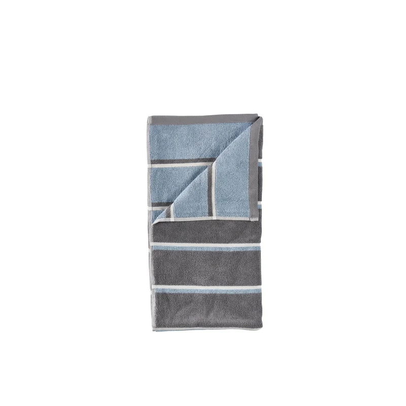 Zone Denmark Badehandtuch Sauna 70x140 Grey/Blue Fog/Soft Grey