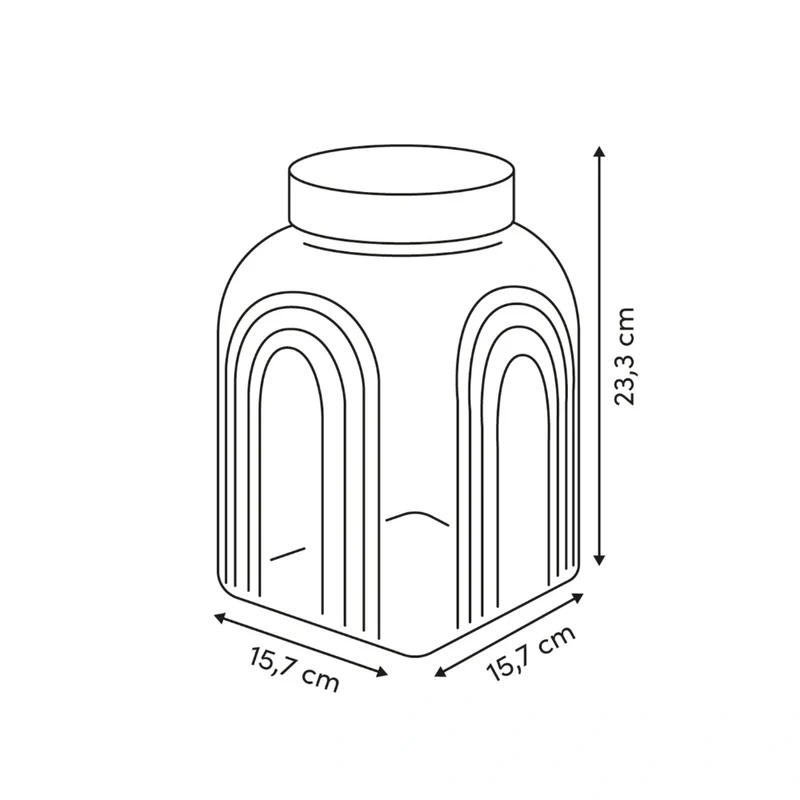 Decoratieve glazen voorraadpot 4 liter Acacia deksel Five®