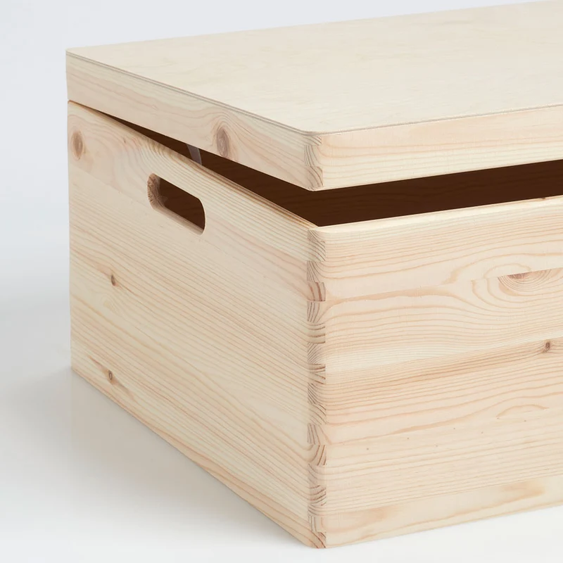Holzkiste mit Deckel 60x40x24 cm Zeller