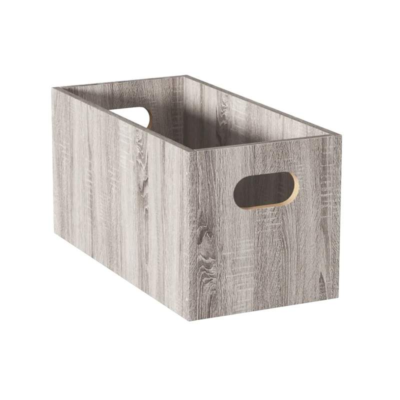 Hellgrauer Schrankkorb aus Holz medium Five®