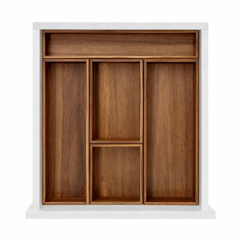 Schubladentabletts aus Akazienholz, 7 cm hoch, Five®