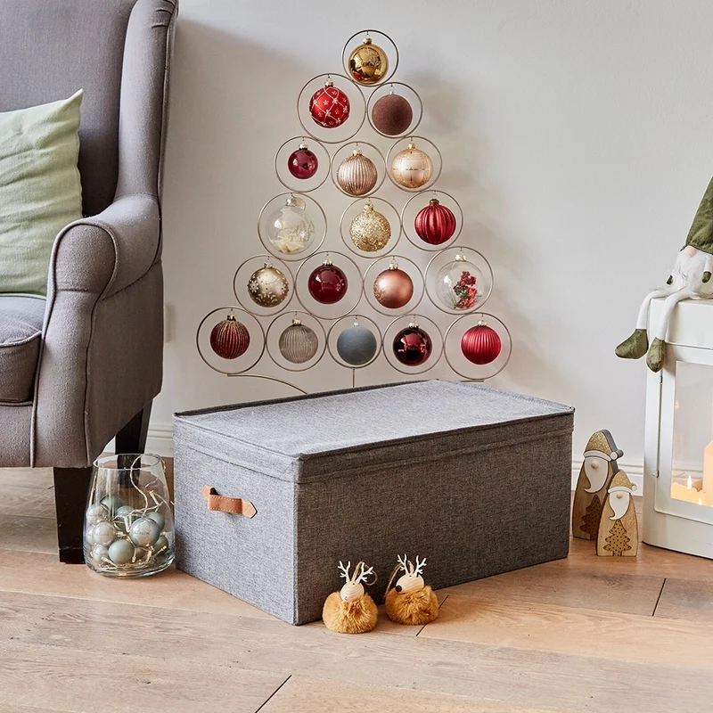 Weihnachtskugeln Aufbewahrungsbox grau 30 Kugeln Store It