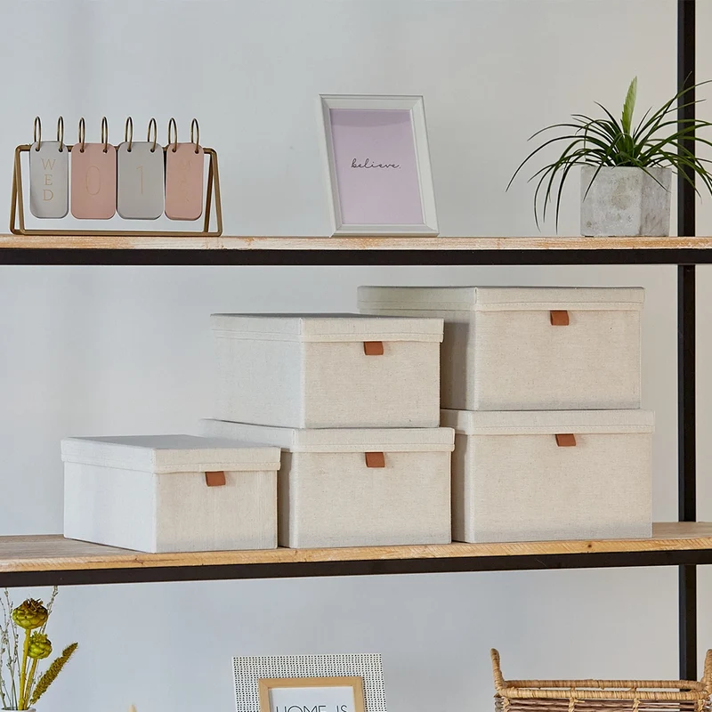 Luxus Aufbewahrungsboxen Set beige Store It