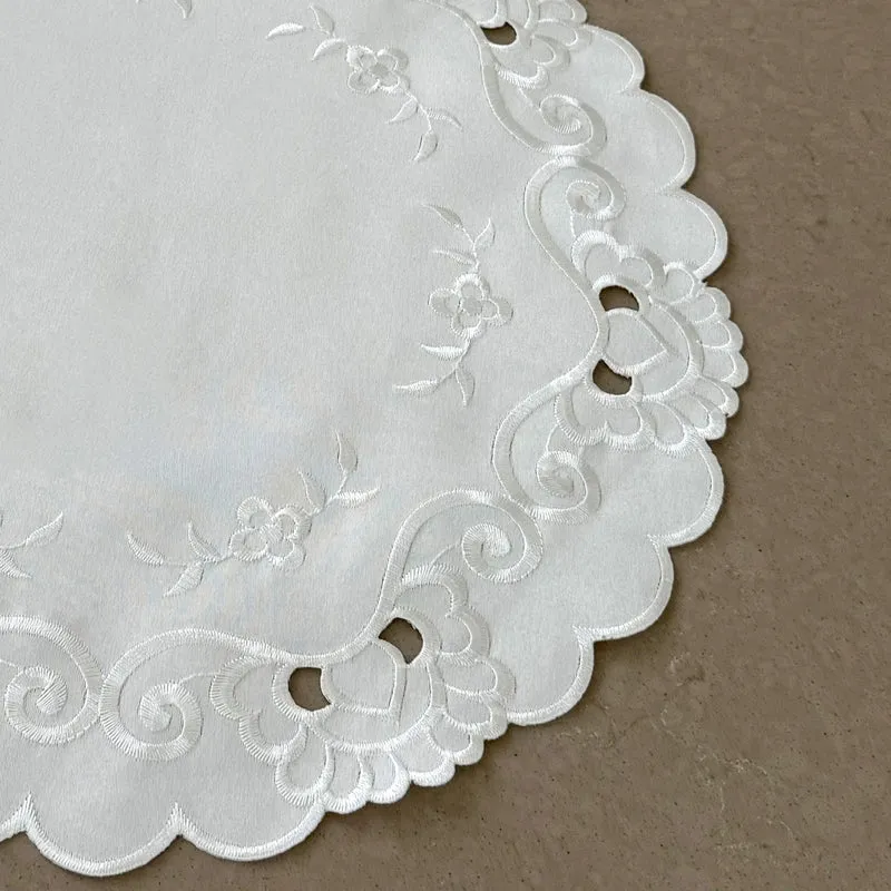 Vintage Spitzen-Tischset, D29 cm