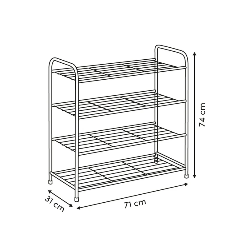Zwart metalen schoenenrek 12 paar Five®