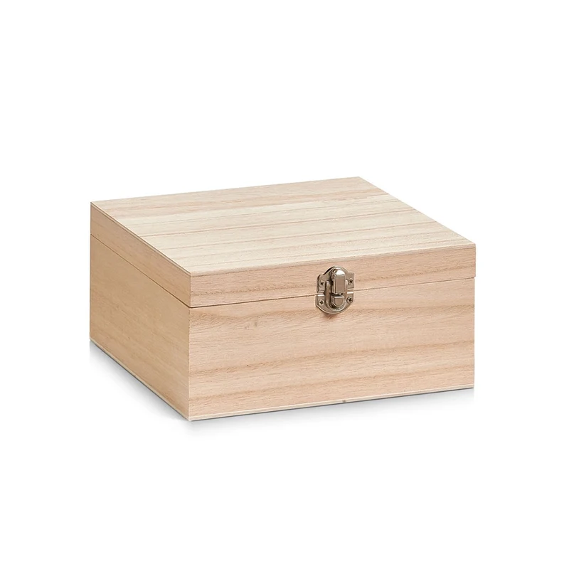 Holzkiste mit Deckel und Verschluss Zeller