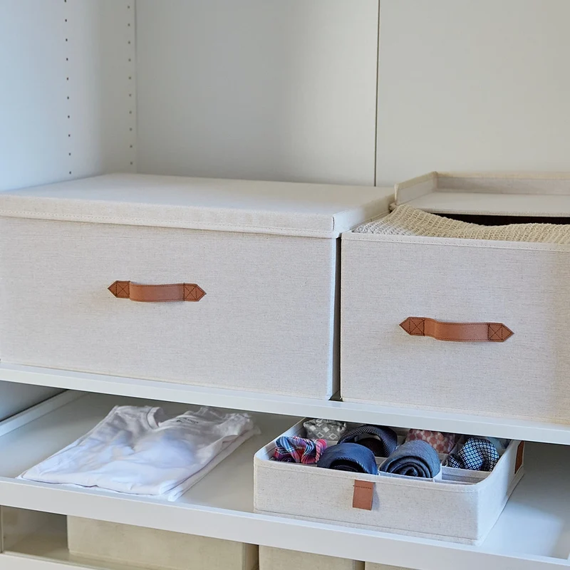 Aufbewahrungsbox beige Kleiderschrank groß Store It