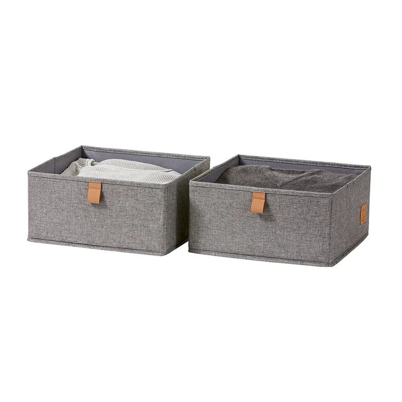 Schubladenkorb grau Kleiderschrank 2x groß Store It