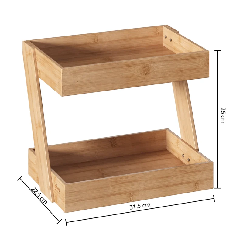 Bambus-Arbeitsplattenregal Five®