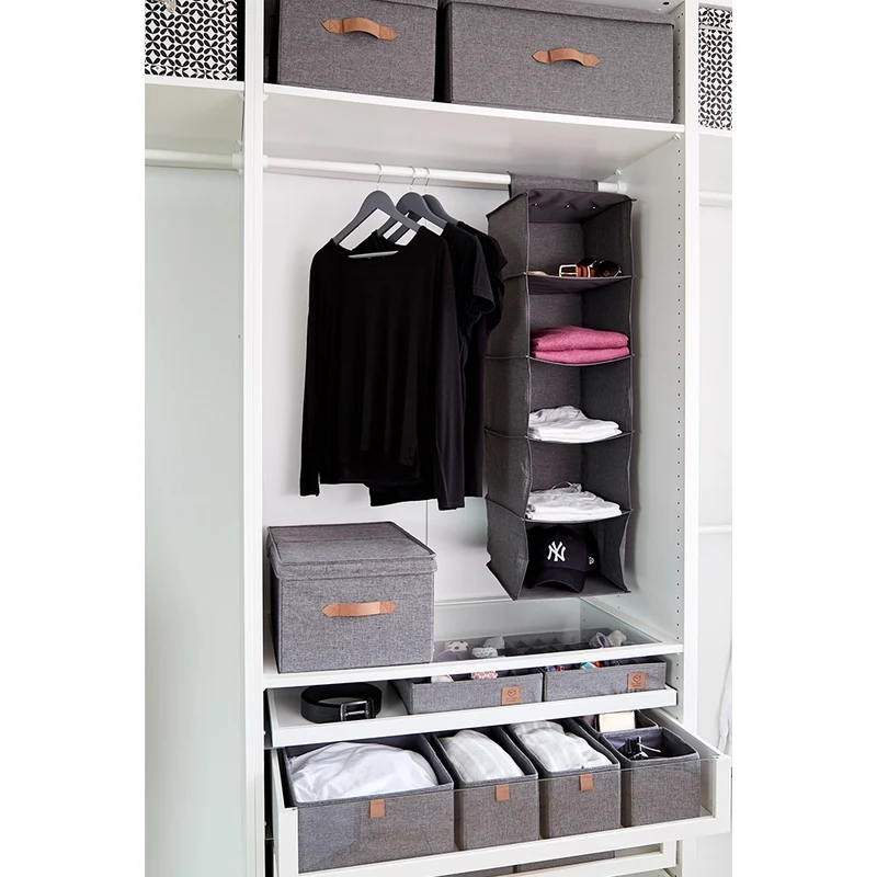 Aufbewahrungsbox grau Kleiderschrank mittel Store It