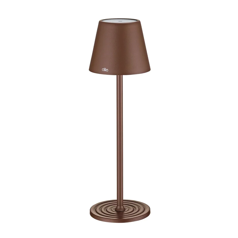 Cilio LED-Tischlampe SOLE braun