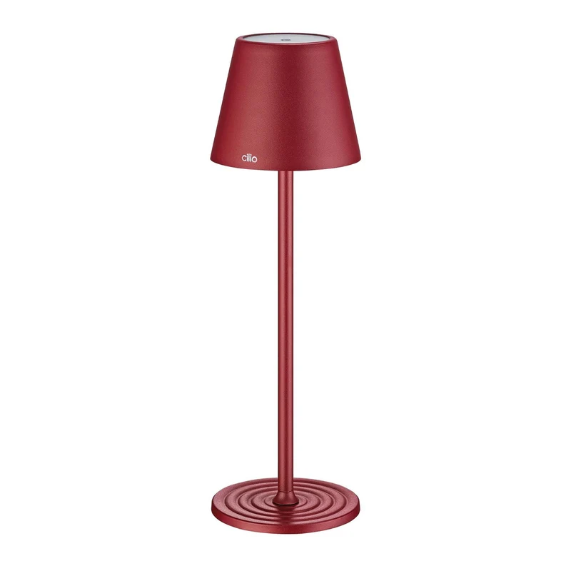 Cilio LED-Tischlampe SOLE bordeaux