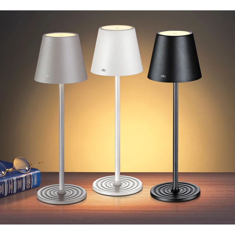 Cilio LED-Tischlampe SOLE schwarz
