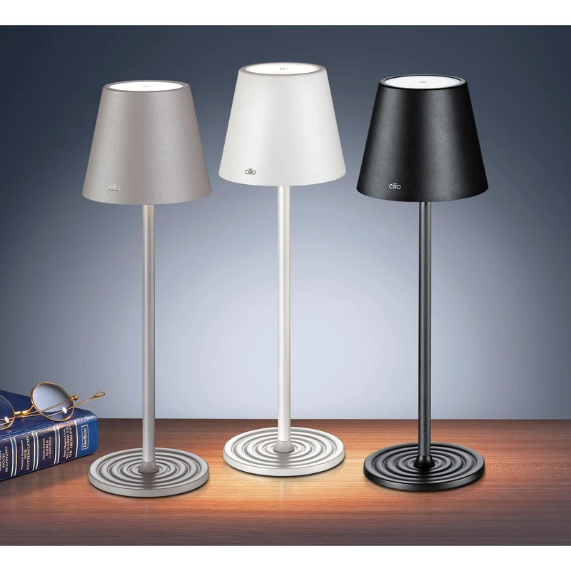 Cilio LED-Tischlampe SOLE schwarz