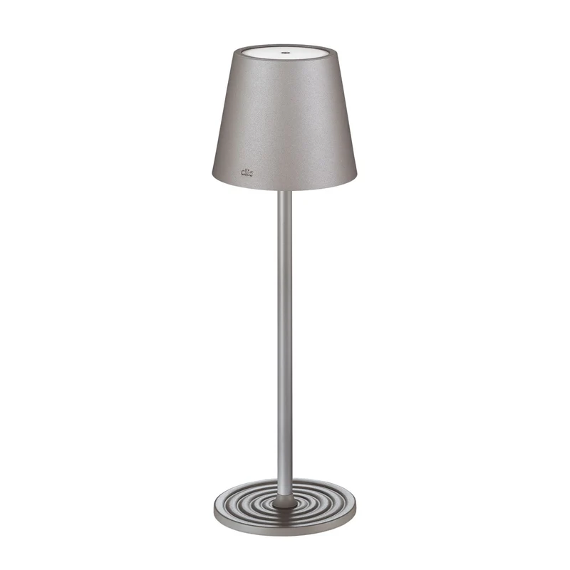 Cilio LED-Tischlampe SOLE grau