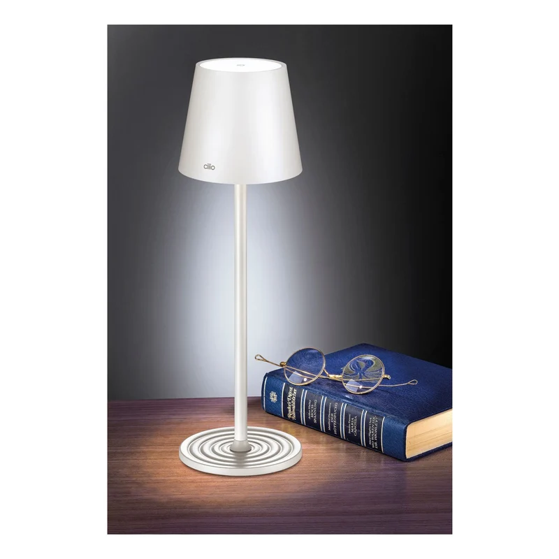 Cilio LED-Tischlampe SOLE weiß