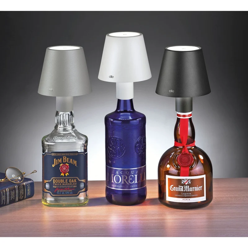 Cilio LED-Flaschenlampe LUCE schwarz