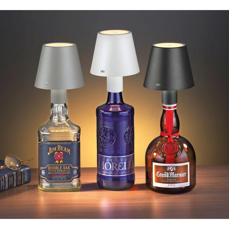 Cilio LED-Flaschenlampe LUCE schwarz