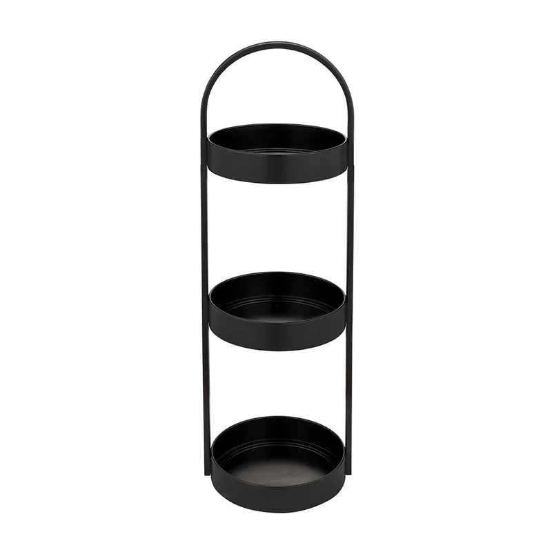 Rundes Badregal schwarz Wenko