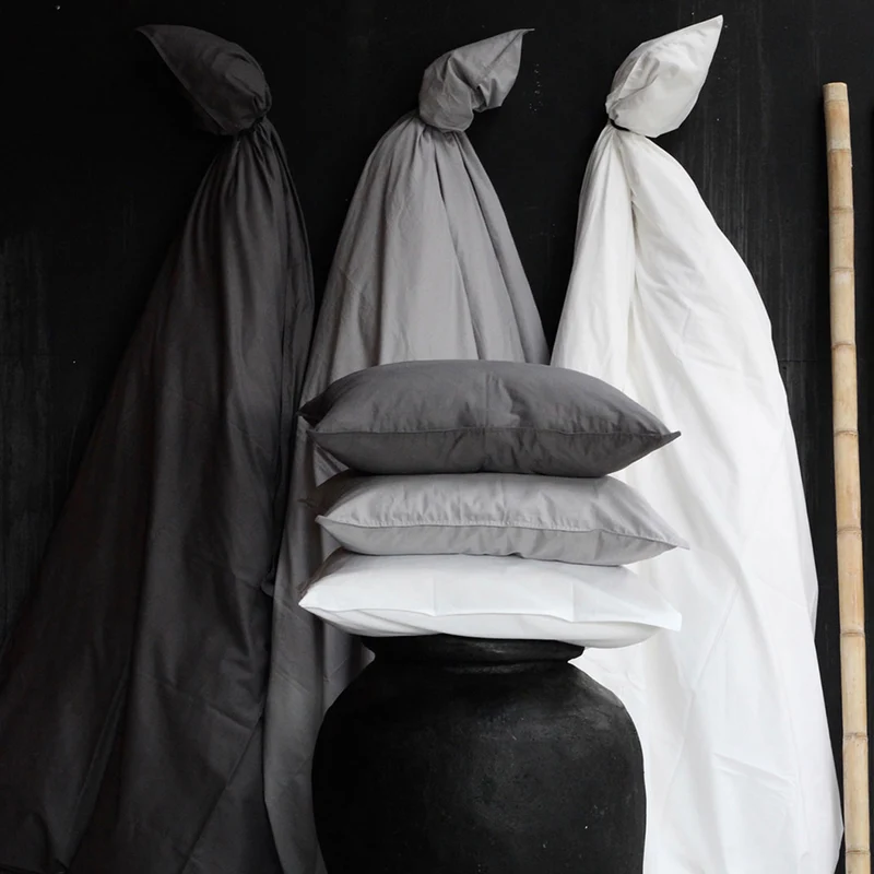 Perkal-Bettwäsche 140x220 cm Weiß