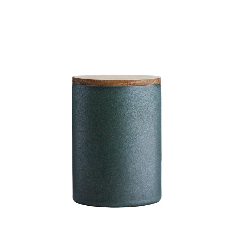 RAW Krug mit Teakdeckel northern green