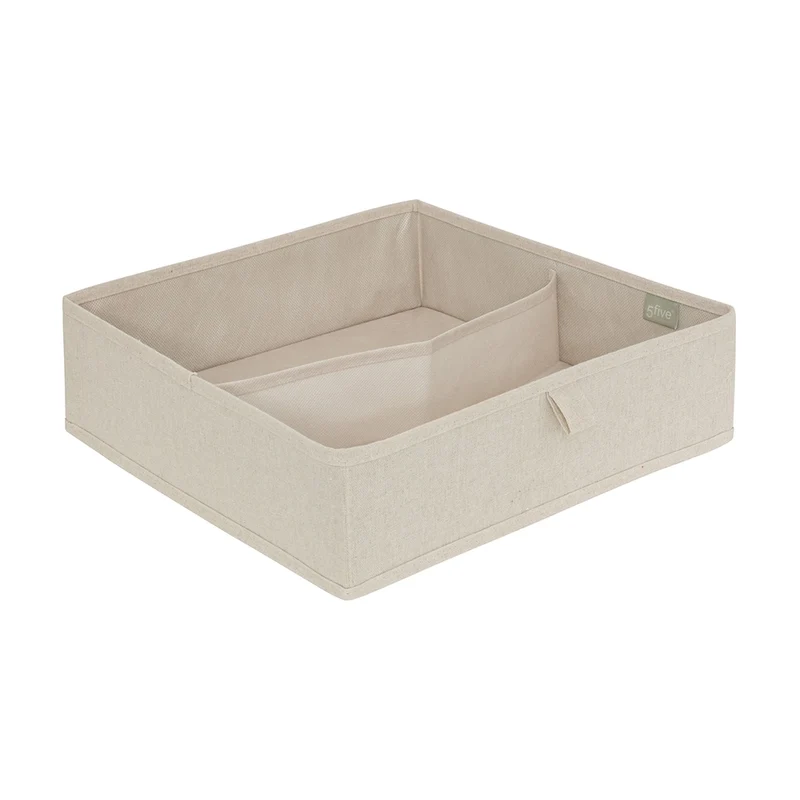 Schubladenkorb Kleiderschrank-Organizer mit 2 Fächern Five® - Dressy+