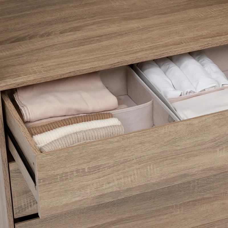 Schubladenkorb Kleiderschrank-Organizer mit 2 Fächern Five® - Dressy+