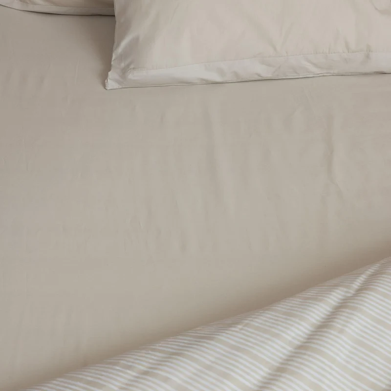 Boxbettlaken 140x200x15 cm Sandbeige