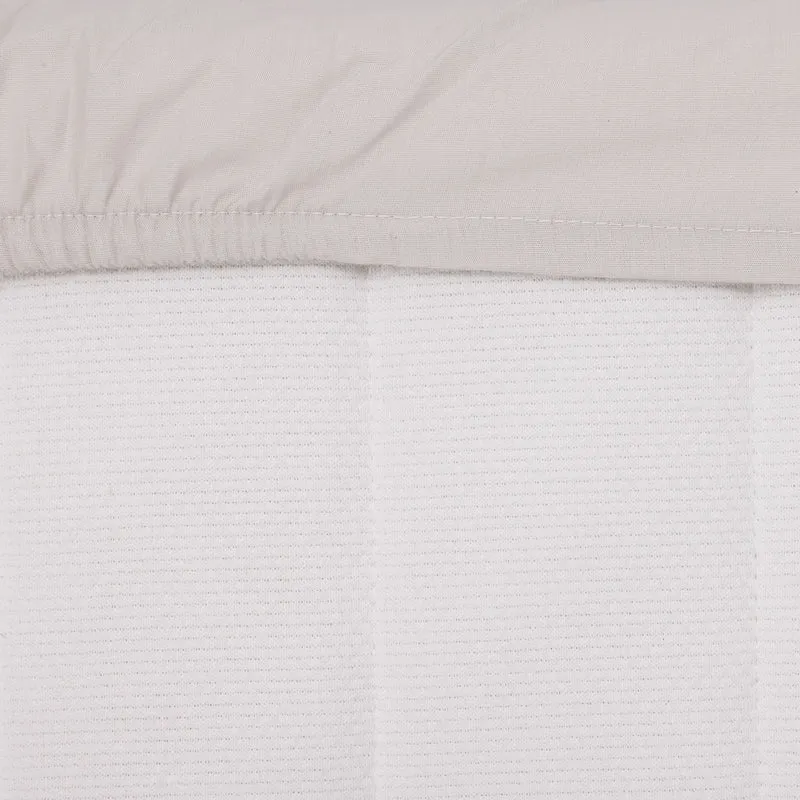 Boxlaken 90x200x15 cm sandbeige