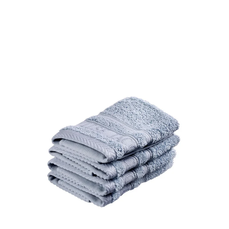 Waschlappen 4 Stück 30×30 cm – Staubblau