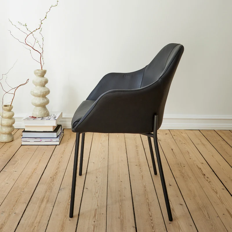New Age Stuhl m. festen Beinen - leder