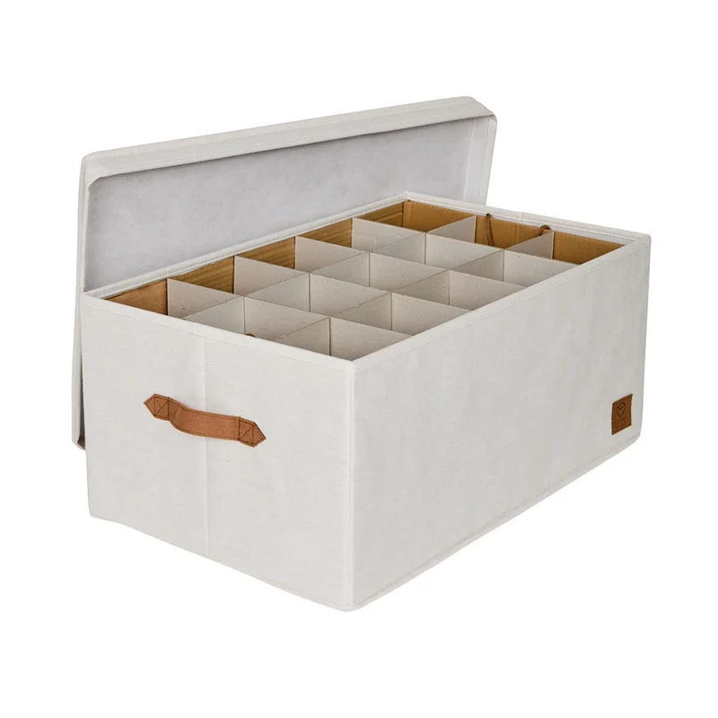 Aufbewahrungsbox für Weihnachtskugeln beige 30 Kugeln Store It