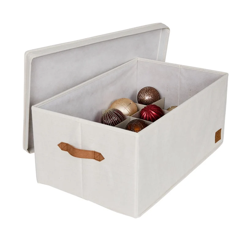 Aufbewahrungsbox für Weihnachtskugeln beige 30 Kugeln Store It