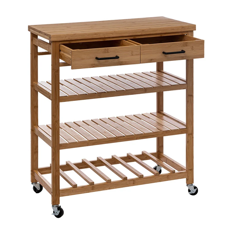 Küchenwagen mit Schubladen aus Holz 74,5x38x90 cm Five®