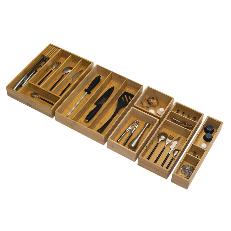 Bambus Utensilienhalter für Schublade Five®