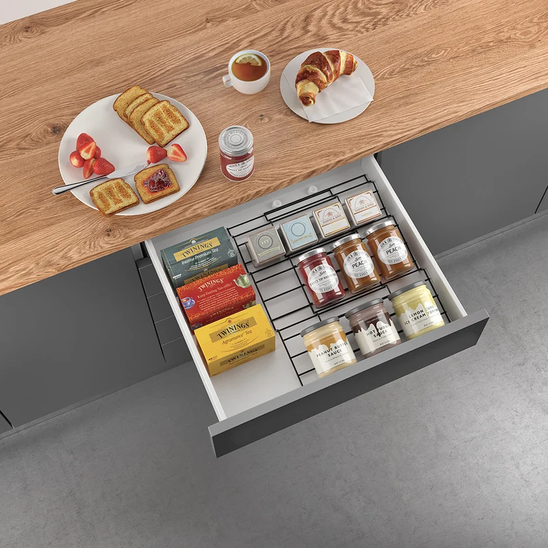Gewürzeinsatz ausziehbar schwarz Metall Metaltex - Smart Kitchen