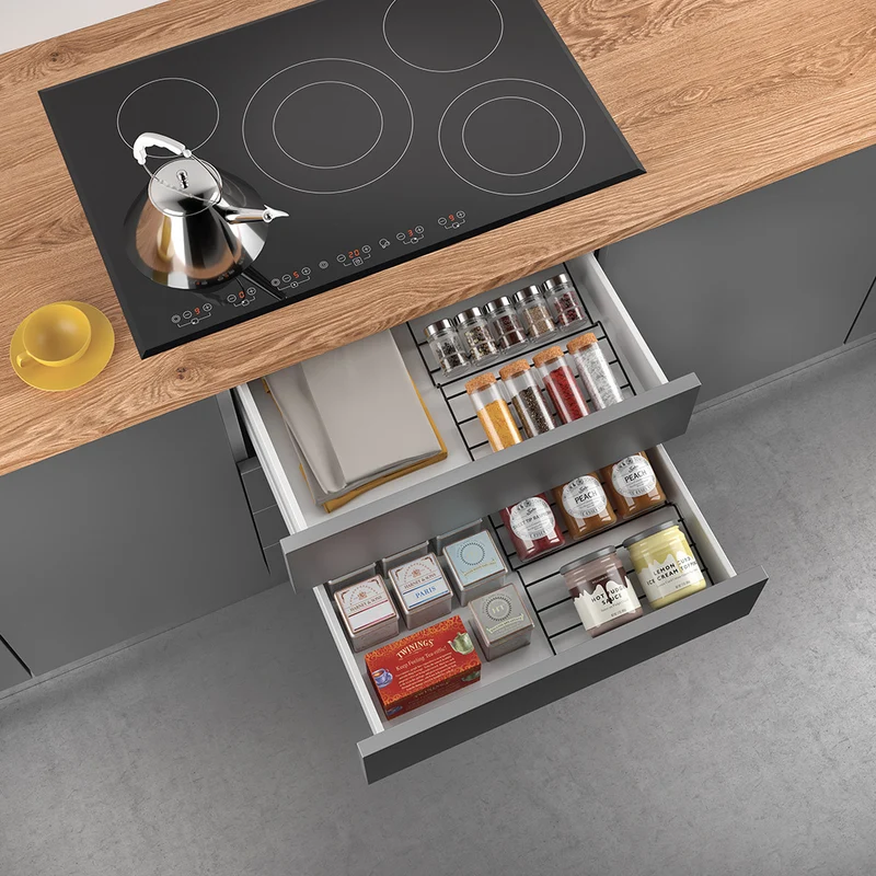 Gewürzeinsatz ausziehbar schwarz Metall Metaltex - Smart Kitchen