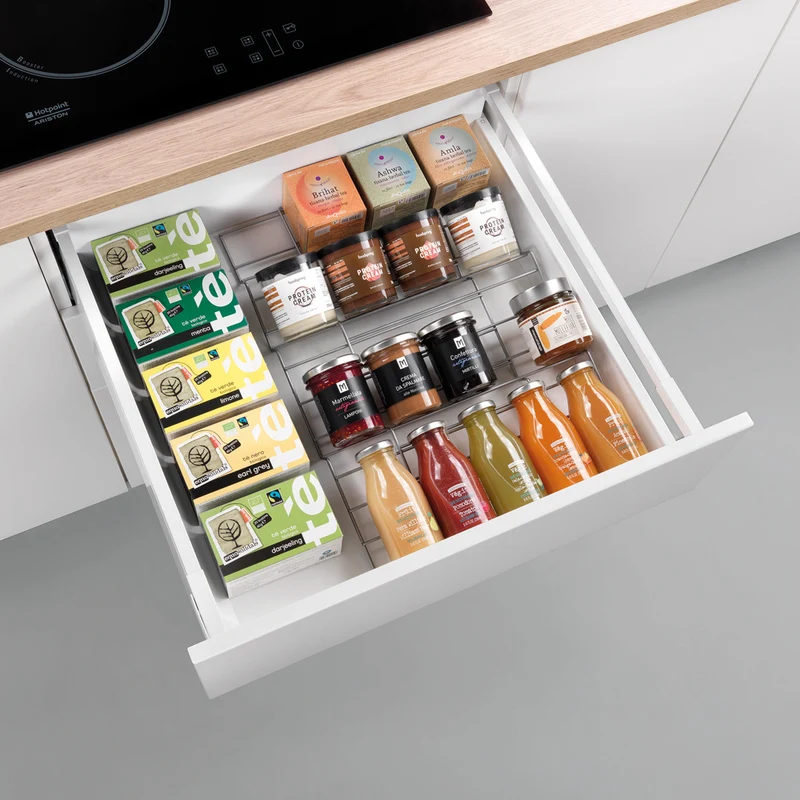 Gewürzeinsatz ausziehbar schwarz Metall Metaltex - Smart Kitchen