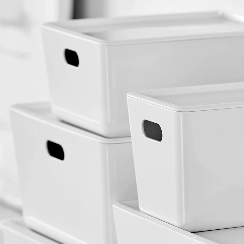 Weißer Aufbewahrungsbehälter mit Deckel Ezystorage - Lisse