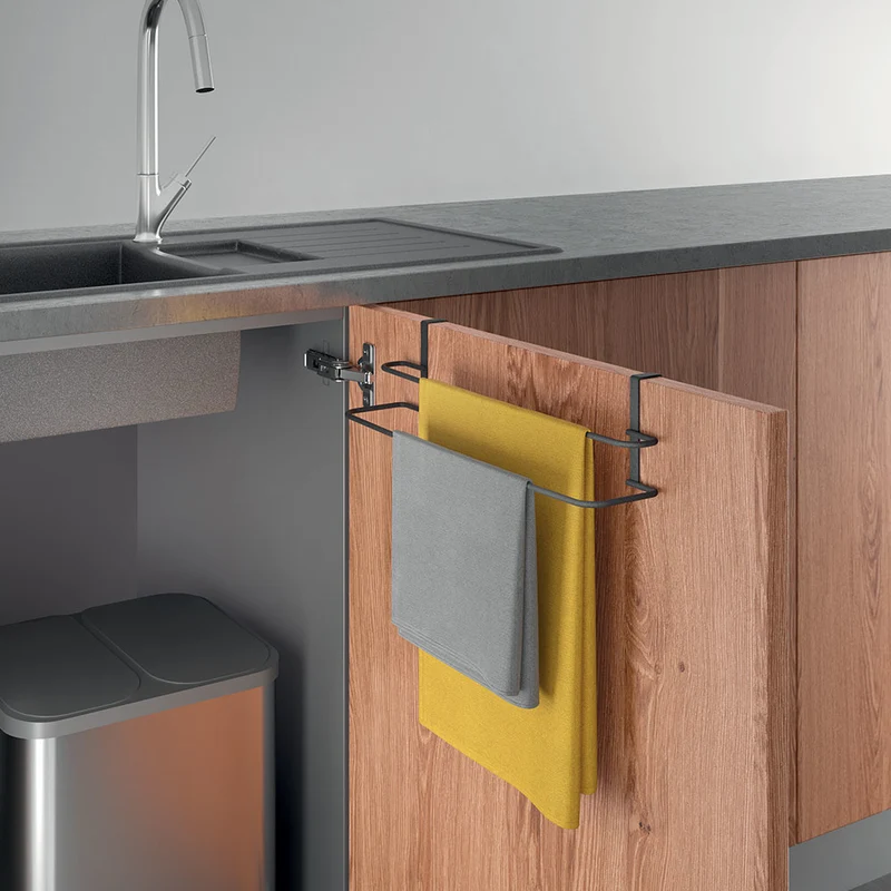 Küche Handtuchhaken Tür doppelte Stange Metaltex - Galileo