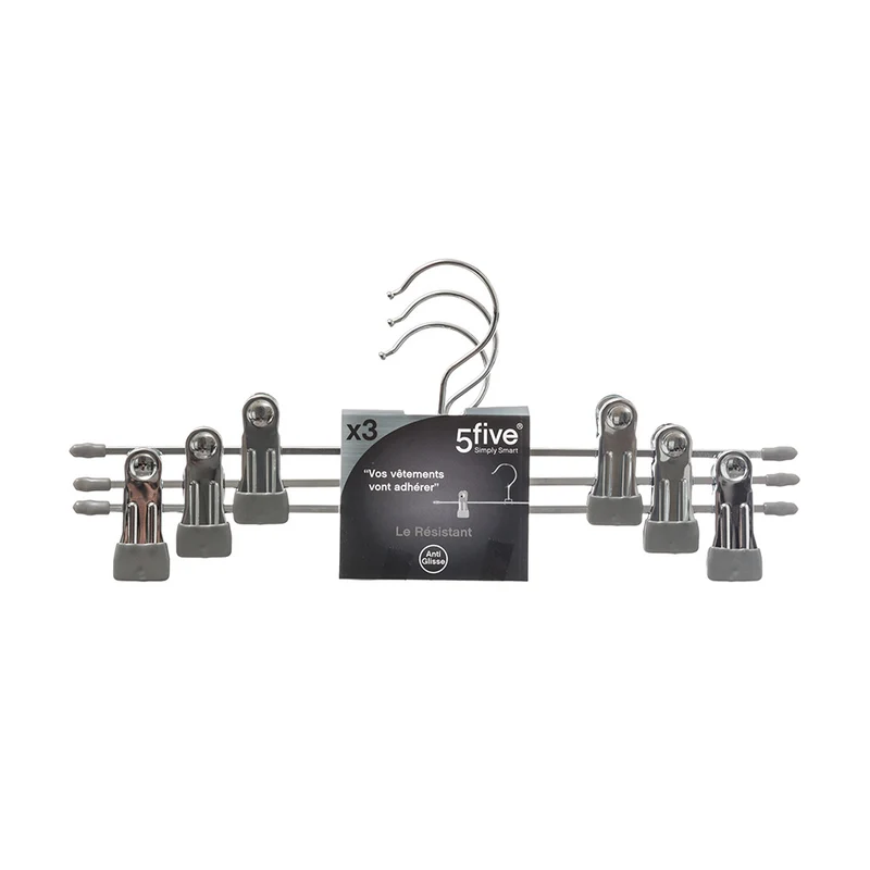 Kleiderbügel mit Klammern aus Metall 3 Stück Five®