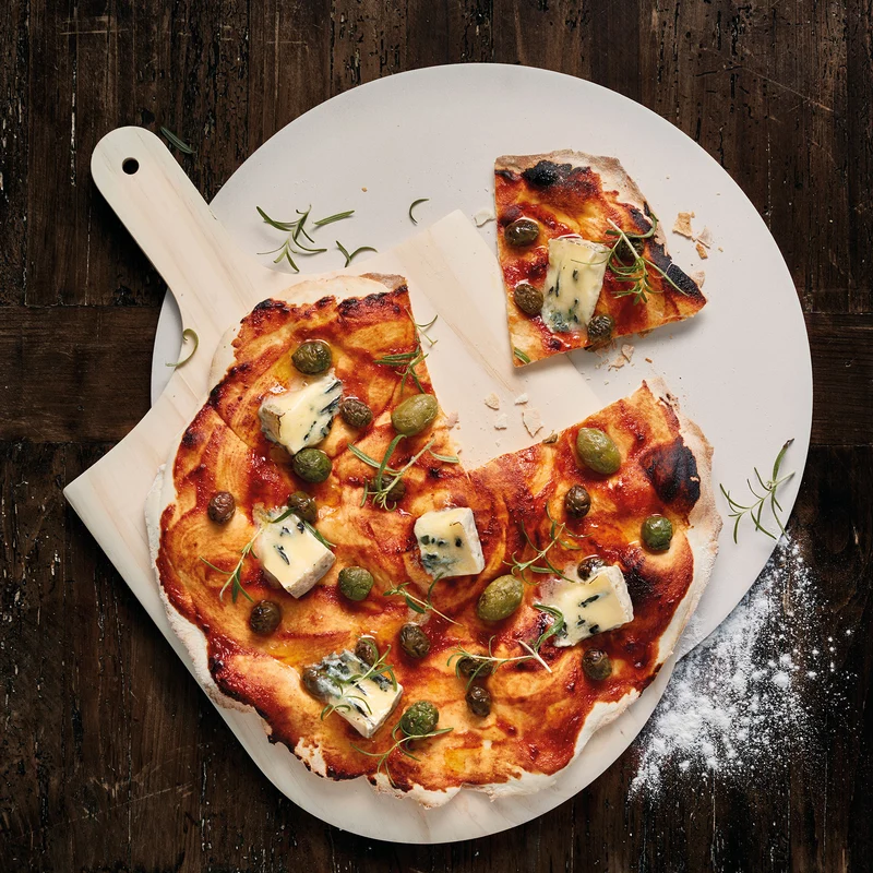 Pizzastein mit Schieber