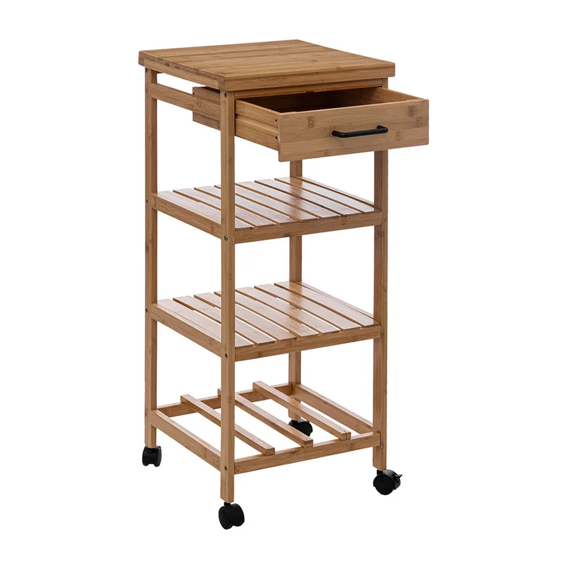 Küchenwagen mit Schubladen aus Holz 38x38x90 cm Five®