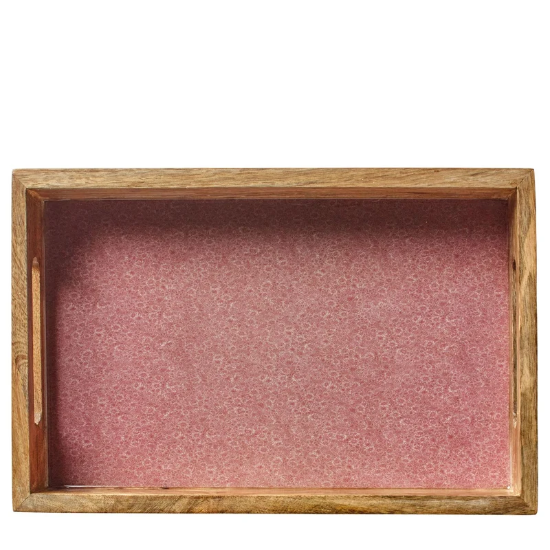 ZASSENHAUS Tablett MINERAL ROSE, Mango, 30,5 x 20 x 5,5 cm