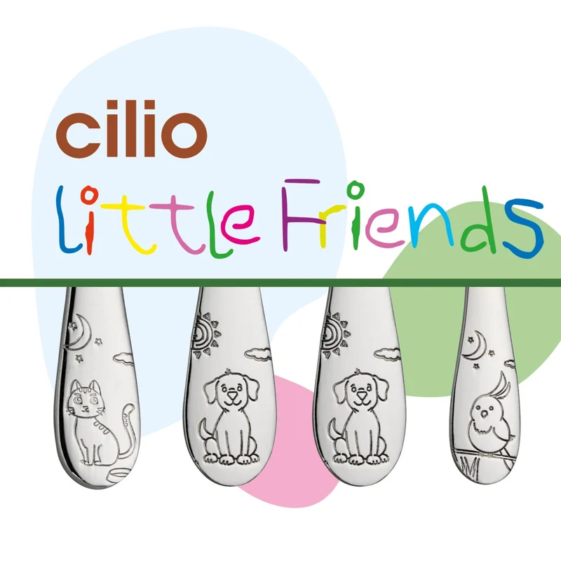 Cilio Kinderbesteck LITTLE FRIENDS 4-tlg.
