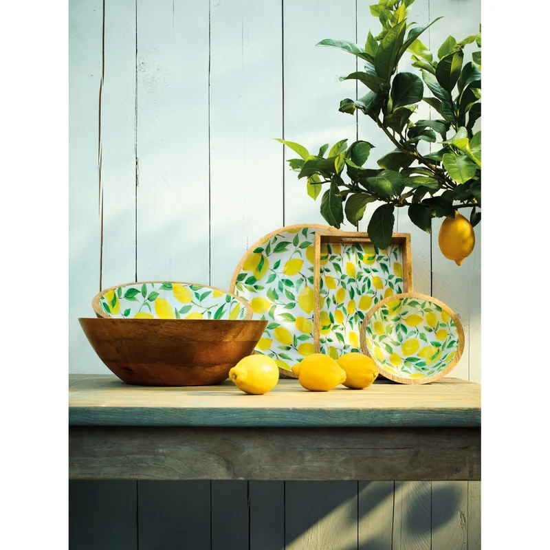 ZASSENHAUS Tablett LEMON, Mango, 30,5 x 20 x 5,5 cm