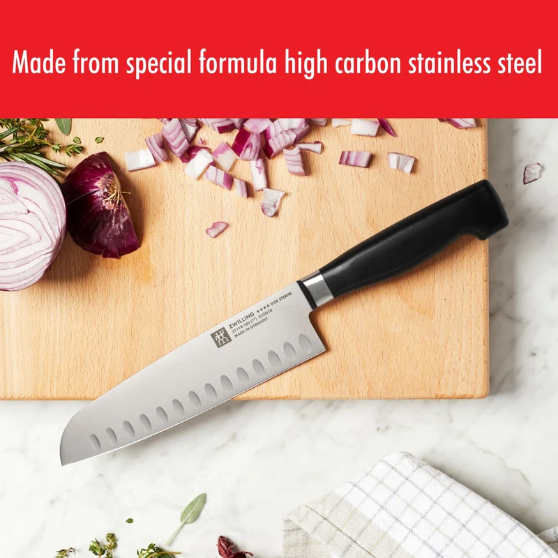 ZWILLING Santokumesser, 18 cm | Kullenschliff