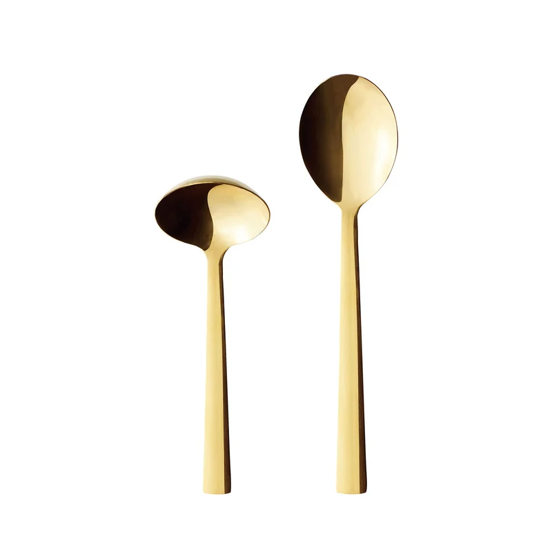 RAW Saucen-/Kartoffellöffel-Set goldfarben