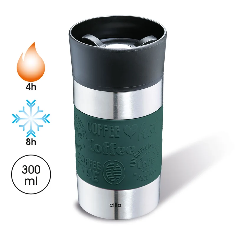 Cilio Isoliertrinkbecher VIAGGIO 300 ml dunkelgrün